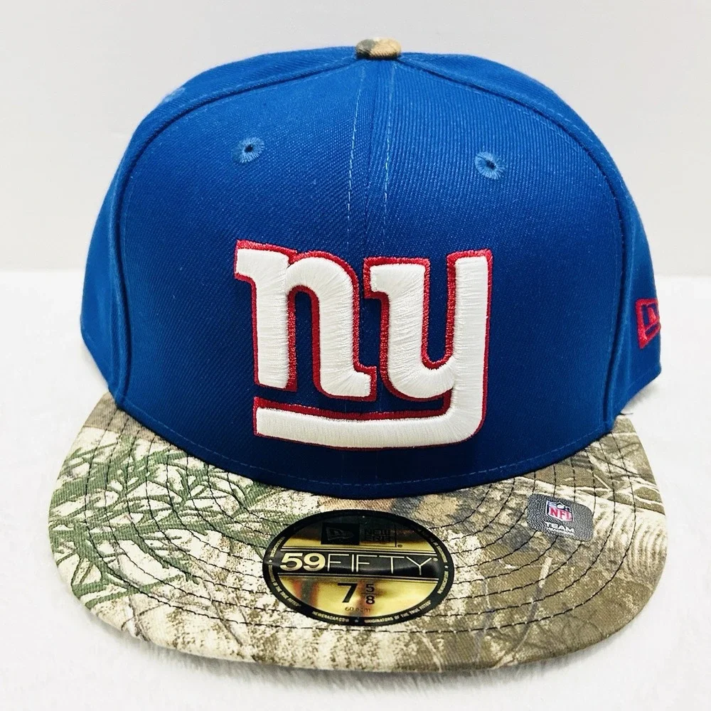 New Era New York Giants‎ 2-Tone Camo 59FIFTY Fitted Hat Cap 7 5/8 Blue NFL